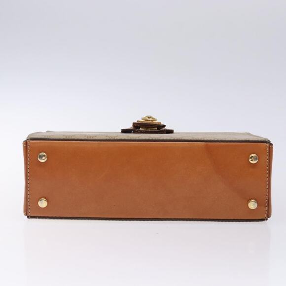 CELINE Macadam Canvas Hand Bag Pvc Beige Gold - Picture 9 of 12